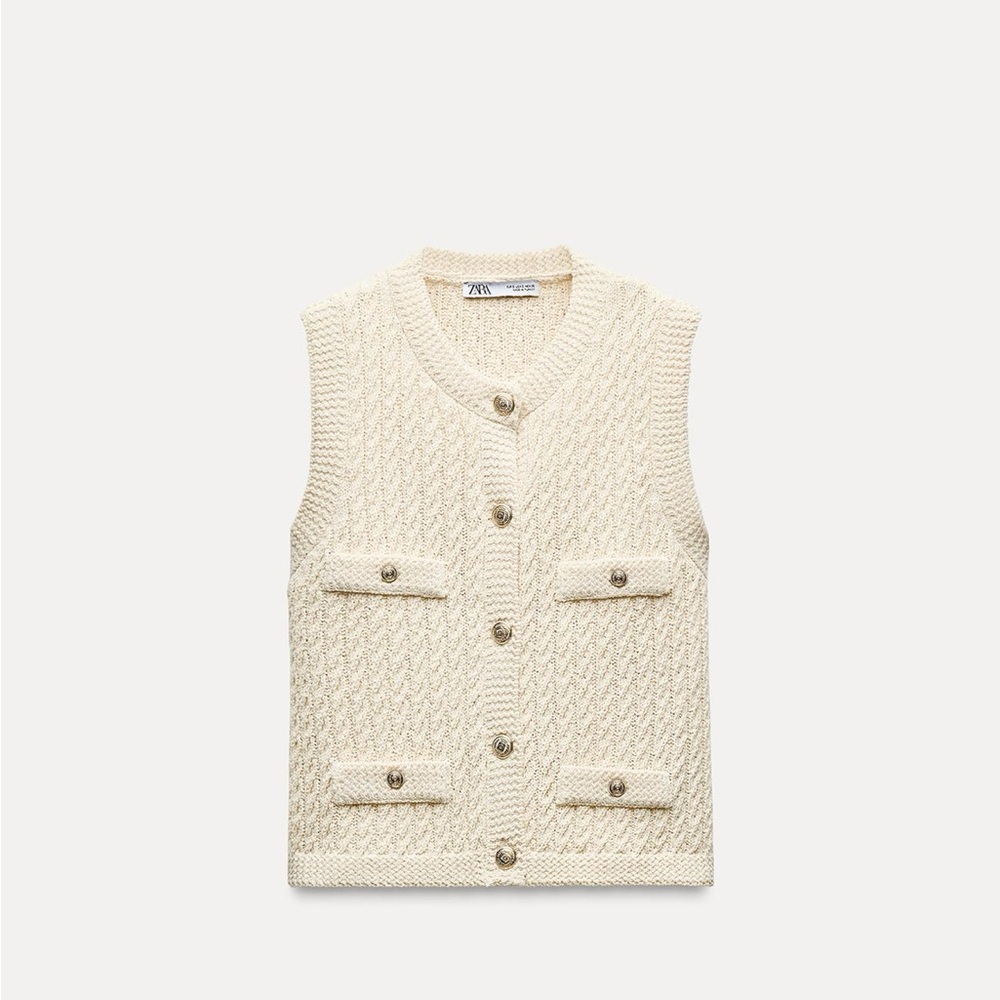 NWT Zara cable knit top, size Small